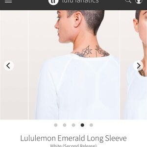 Lululemon Emerald Long Sleeve White (Second Release) NWT size 4